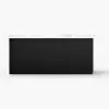 Modern 183 cm Glossy Sintered Stone Kitchen Island with Storage, White & Black