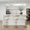 Modern 183 cm Glossy Sintered Stone Kitchen Island with Storage, White