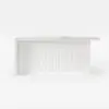 Modern 183 cm Glossy Sintered Stone Kitchen Island with Storage, White