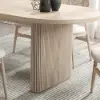 Japandi 1600mm-2000mm Oval Extendable Whitewash Dining Table & 6 Chairs Solid Wood Set