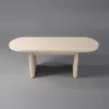 Japandi 1600mm-2000mm Oval Extendable Whitewash Dining Table & 6 Chairs Solid Wood Set