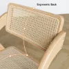 Japandi 1600mm-2000mm Oval Extendable Whitewash Dining Table & 4 Chairs Solid Wood Set