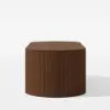 Modern 1194 mm Walnut Oval Fluted Coffee Table with Lift-top