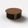 Grovyn 700mm-800mm Round Sintered Stone Glass Nesting Coffee Table Set