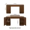 Velign 60" Walnut Standing Computer Desk with 2-Door Storage Cabinet