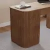 Velign 60" Walnut Standing Computer Desk with 2-Door Storage Cabinet