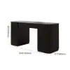 Velign 60" Black Standing Writing Desk with 2-Door Storage Cabinet