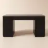 Velign 60" Black Standing Writing Desk with 2-Door Storage Cabinet