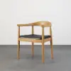 Oval Dining Table & Curved Back 4 Dining Chairs Upholstered Leather Solid Wood Top