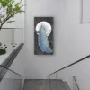 1000mm Modern LED Peacock Wall Art with USB Charging