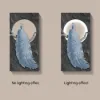 1000mm Modern LED Peacock Wall Art with USB Charging