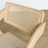 Modern Extendable Dining Table with Storage & 6 Natural Folding Dining Chairs Solid Wood