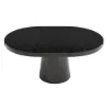 1000mm-1400mm Black Dining Table 6 Dining Chairs Set