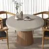 1000mm-1400mm Gray Dining Table 4 Dining Chairs Set