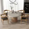 1000mm-1400mm Gray Dining Table 4 Dining Chairs Set