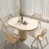1000mm-1400mm Whitewash Dining Table 4 Dining Chairs Set – AUD-H1178