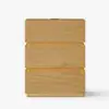 Lumio Natural 3-Drawer LED Bedside Table with Charging Station