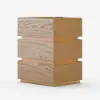 Lumio Natural 3-Drawer LED Bedside Table with Charging Station