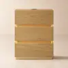 Lumio Natural 3-Drawer LED Bedside Table with Charging Station