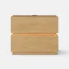Lumio Natural 2-Drawer LED Bedside Table with Charging Station