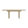 Japandi Extendable Whitewash Dining Table & 4 Wood Rattan Upholstered Dining Chairs Set