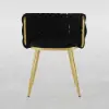 Picture of Sweave Nordic 8-Pieces Black Barrel Back Dining Chair Round Accent Velvet Upholstery