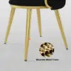 Picture of Sweave Nordic 8-Pieces Black Barrel Back Dining Chair Round Accent Velvet Upholstery