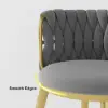 Sweave Light Grey Velvet Dining Chair with Upholstered, 2 Pieces