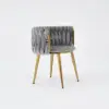 Sweave Light Grey Velvet Dining Chair with Upholstered, 2 Pieces