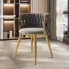 Sweave Light Grey Velvet Dining Chair with Upholstered, 6 Pieces
