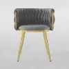 Sweave Light Grey Velvet Dining Chair with Upholstered, 6 Pieces