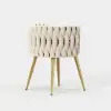Sweave Off-White Velvet Dining Chair with Upholstered, 2 Pieces