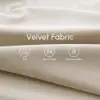 Sweave Off-White Velvet Dining Chair with Upholstered, 6 Pieces