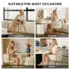 Sweave Off-White Velvet Dining Chair with Upholstered, 6 Pieces