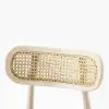 Picture of Japandi Bleached Wood PU Leather Upholstered Dining Chair with Wooden Legs, 4 Pieces