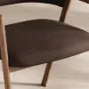 Modern Brown Linen Dining Chair with Upholstered, 6 Pieces