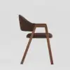 Modern Brown Linen Dining Chair with Upholstered, 8 Pieces