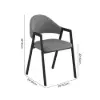Modern Grey Linen Dining Chair with Upholstered, 6 Pieces