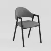Modern Grey Linen Dining Chair with Upholstered, 6 Pieces