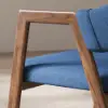 Modern Blue Linen Dining Chair with Upholstered, 6 Pieces