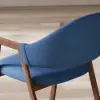 Modern Blue Linen Dining Chair with Upholstered, 6 Pieces
