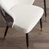 Arcora White Velvet Dining Chair with Upholstered, 2 Pieces