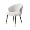 Arcora White Velvet Dining Chair with Upholstered, 6 Pieces