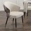 Arcora White Velvet Dining Chair with Upholstered, 8 Pieces