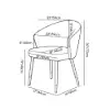 Arcora Blue Velvet Dining Chair with Upholstered, 6 Pieces