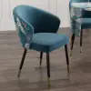 Arcora Blue Velvet Dining Chair with Upholstered, 8 Pieces