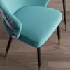 Arcora Greenish Blue Velvet Dining Chair with Upholstered, 8 Pieces