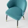 Arcora Greenish Blue Velvet Dining Chair with Upholstered, 8 Pieces