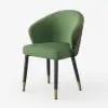 Arcora Green Velvet Dining Chair with Upholstered, 2 Pieces