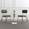 Modern Green Faux Leather Upholstered Dining Chair, 6 Pieces